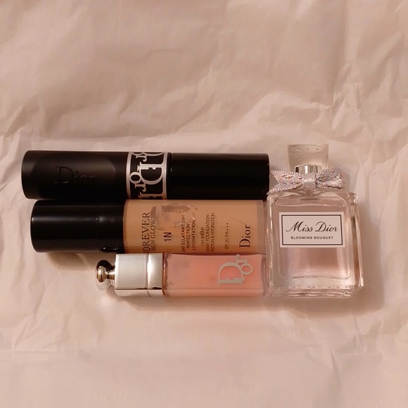 Dior Denim Cosmetic Travel Pouch Bag Case w Mini Makeup - Picture 11 of 16